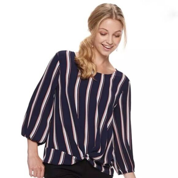 Pink Republic Stripe Twist Front Top - Picture 1 of 6